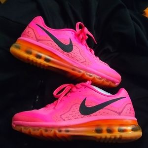 Nike Airmax, 2014, size 7.5 womens. Hot pink and orange.